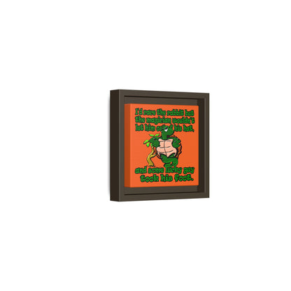 turtle race - framed canvas art (orange)