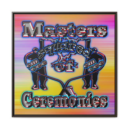 em cee squared - framed canvas art (color blur)