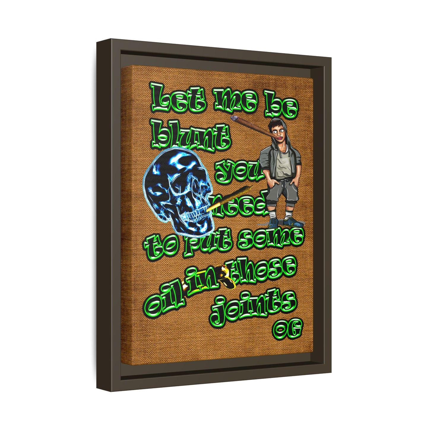 og - framed canvas art (brown papyrus)