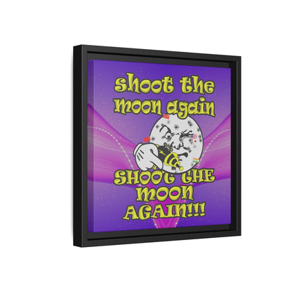 shoot the moon again - framed canvas art (purple-pink wave)