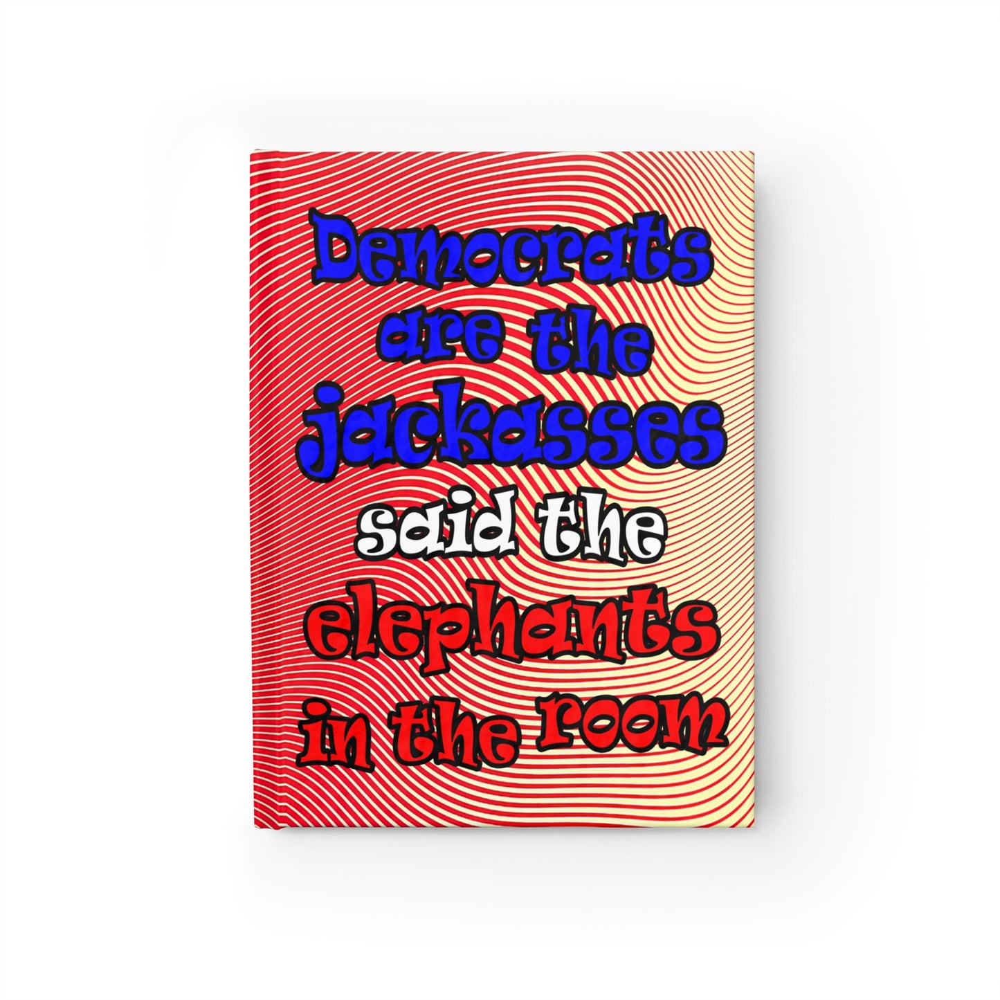 donkeys and elephants - journal-blank (yellow-orange wave)