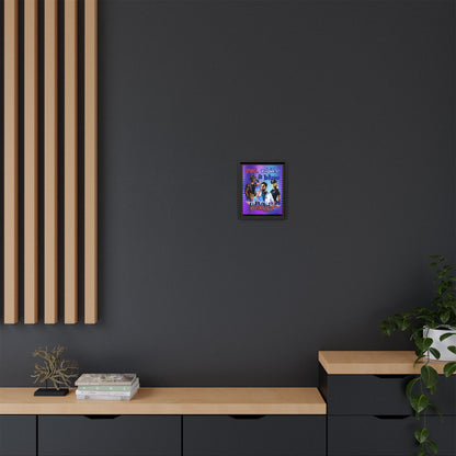 rw&b lives matter - framed canvas art (purple wave)