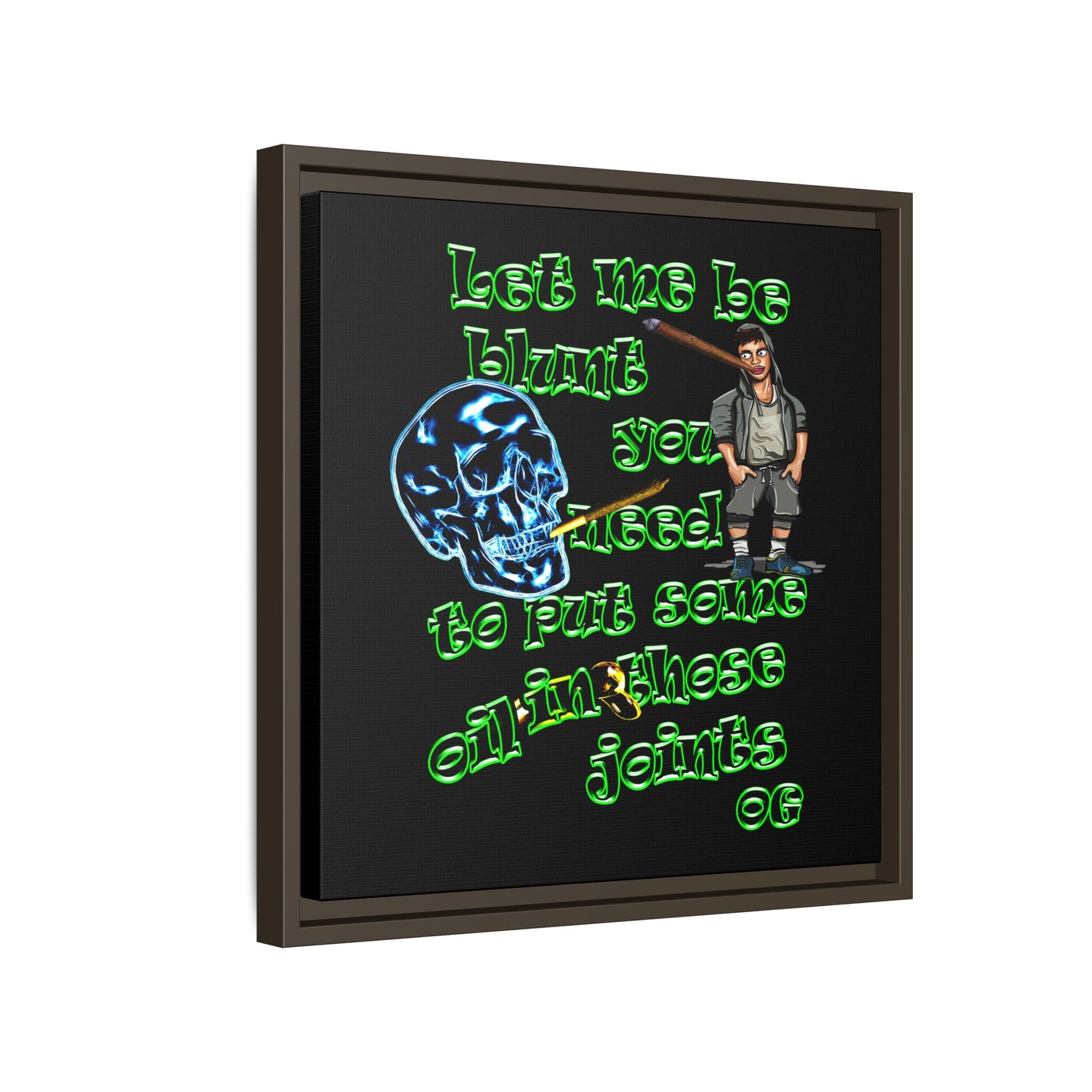 og - framed canvas art (black)