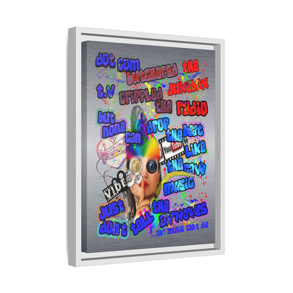 drop the beat - framed canvas art (brushed nickel)