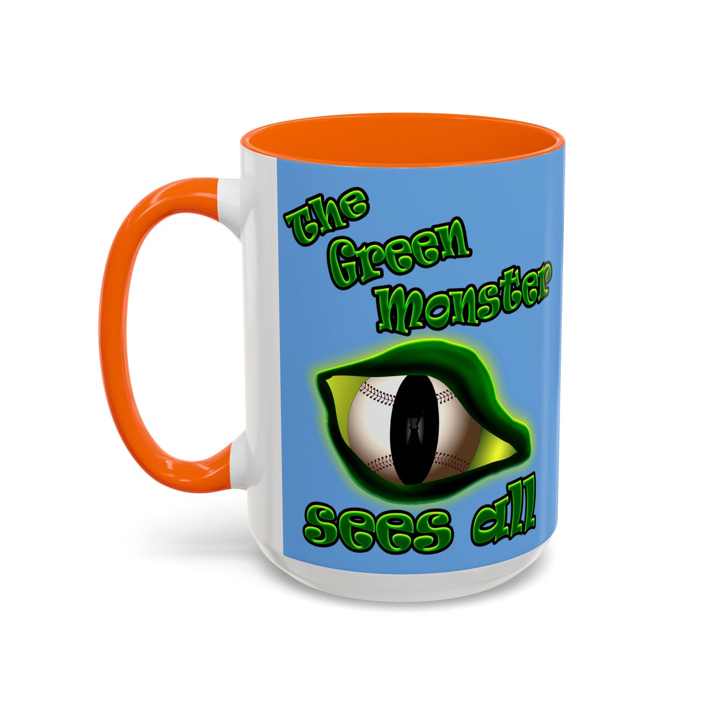 green monster - Accent Mug (light blue)