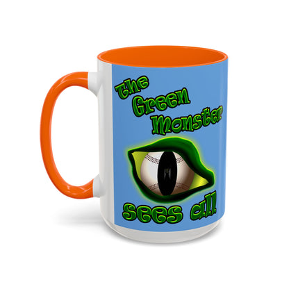 green monster - Accent Mug (light blue)