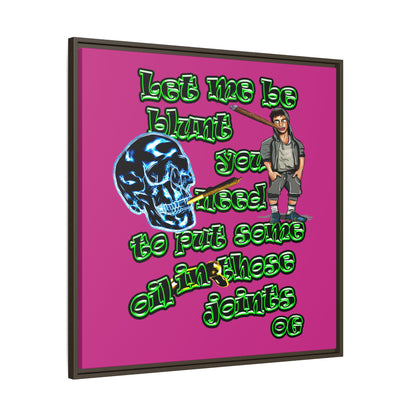 og - framed canvas art (pink)