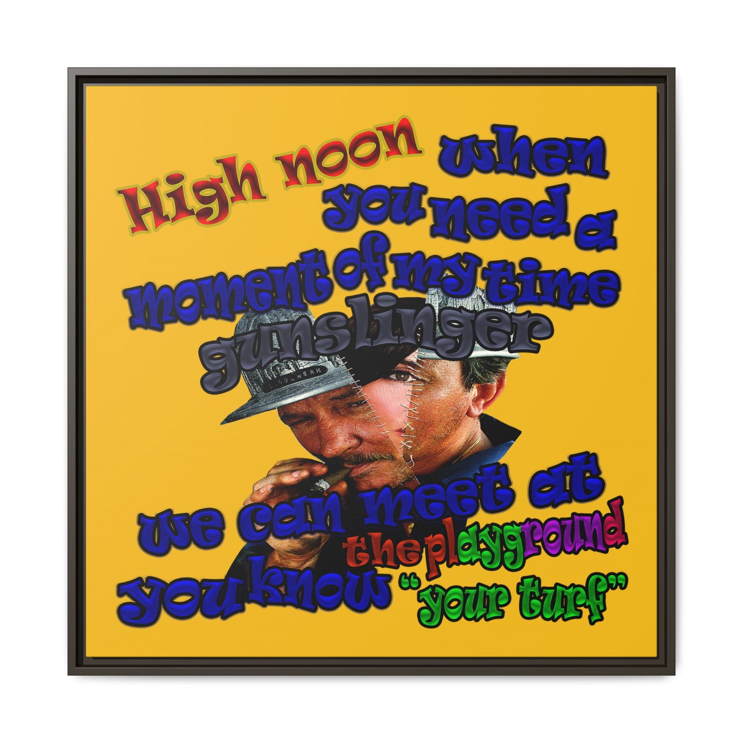 high noon - framed canvas art (yellow)