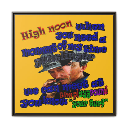 high noon - framed canvas art (yellow)