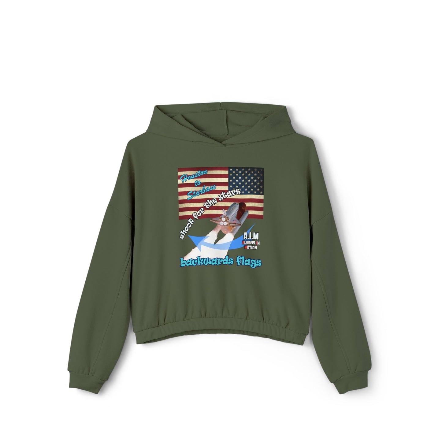 shoot for the stars - Women's Cinched Bottom Hoodie