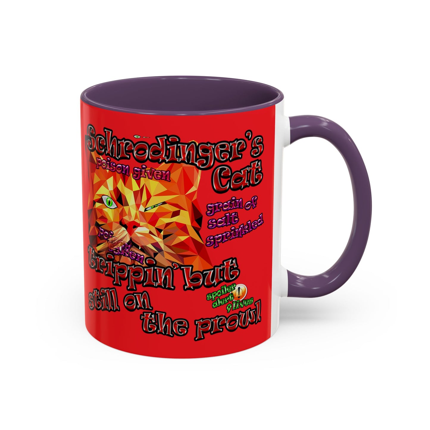 schrodinger's cat - Accent Mug (red)