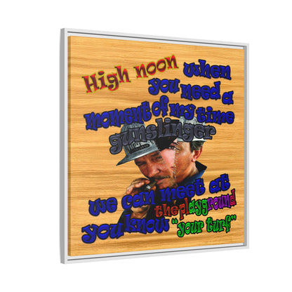 high noon - framed canvas art (butterscotch wood finish)