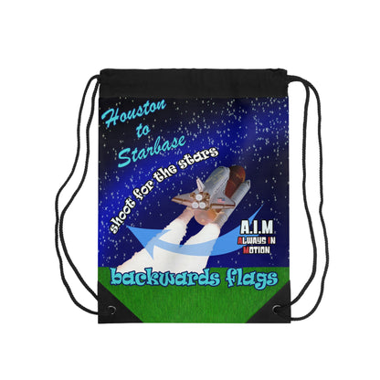 shoot for the stars - Drawstring Bag ('snoops' background)