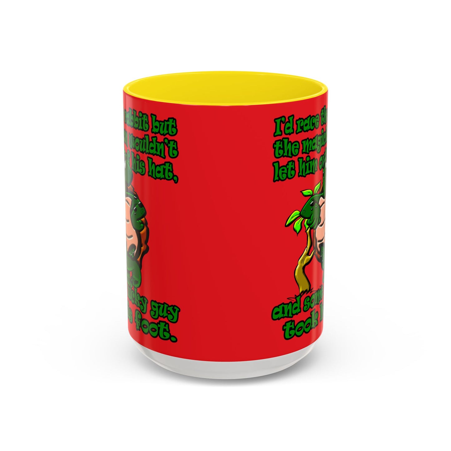 turtle race - Accent Mug (red)