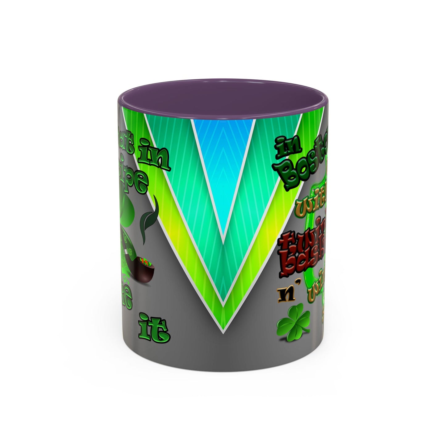celtics logo - Accent Mug (rainbow split)