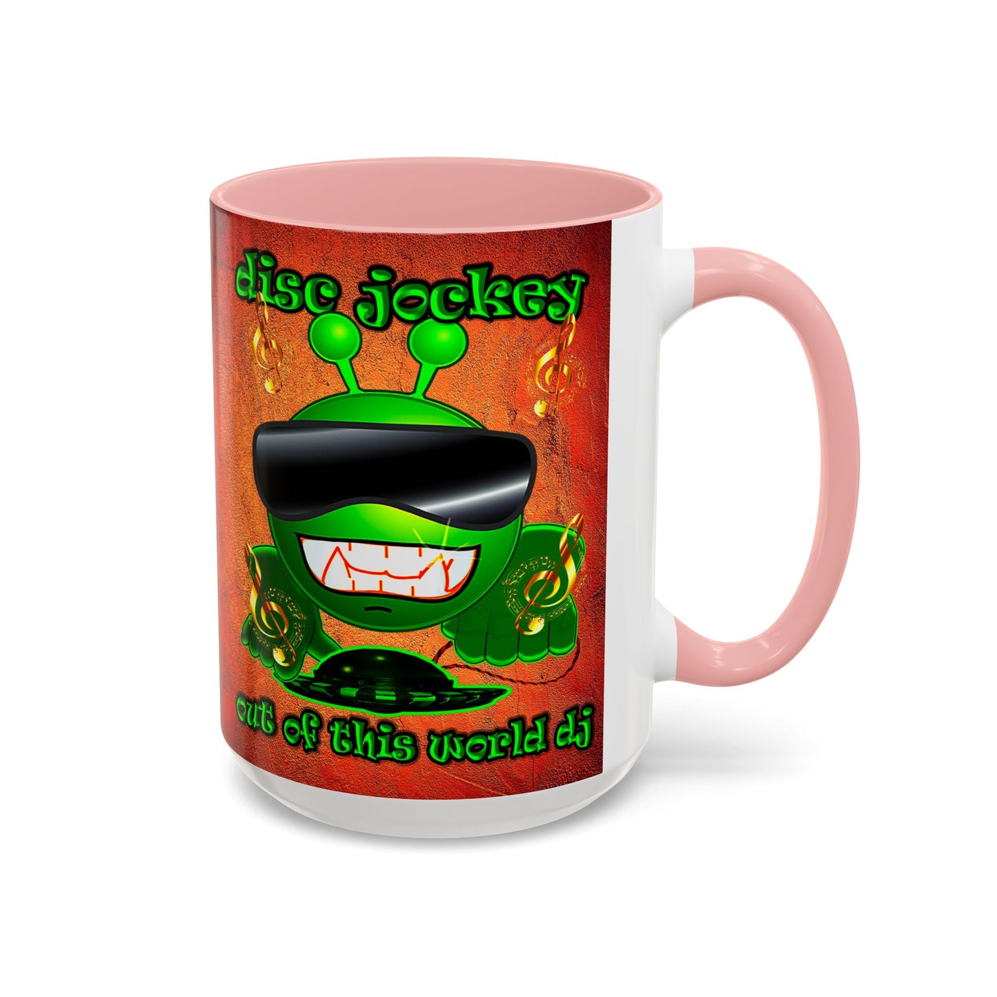 disc jockey - Accent Mug (burnt orange)