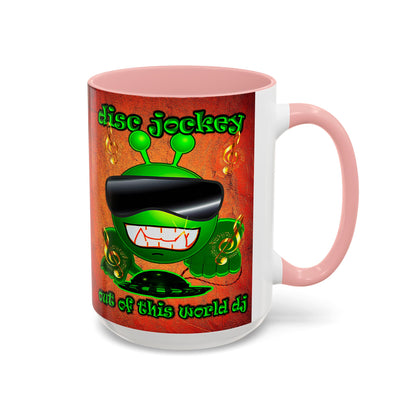 disc jockey - Accent Mug (burnt orange)