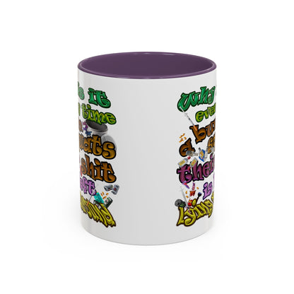 the bum's shit - Accent Mug (white)