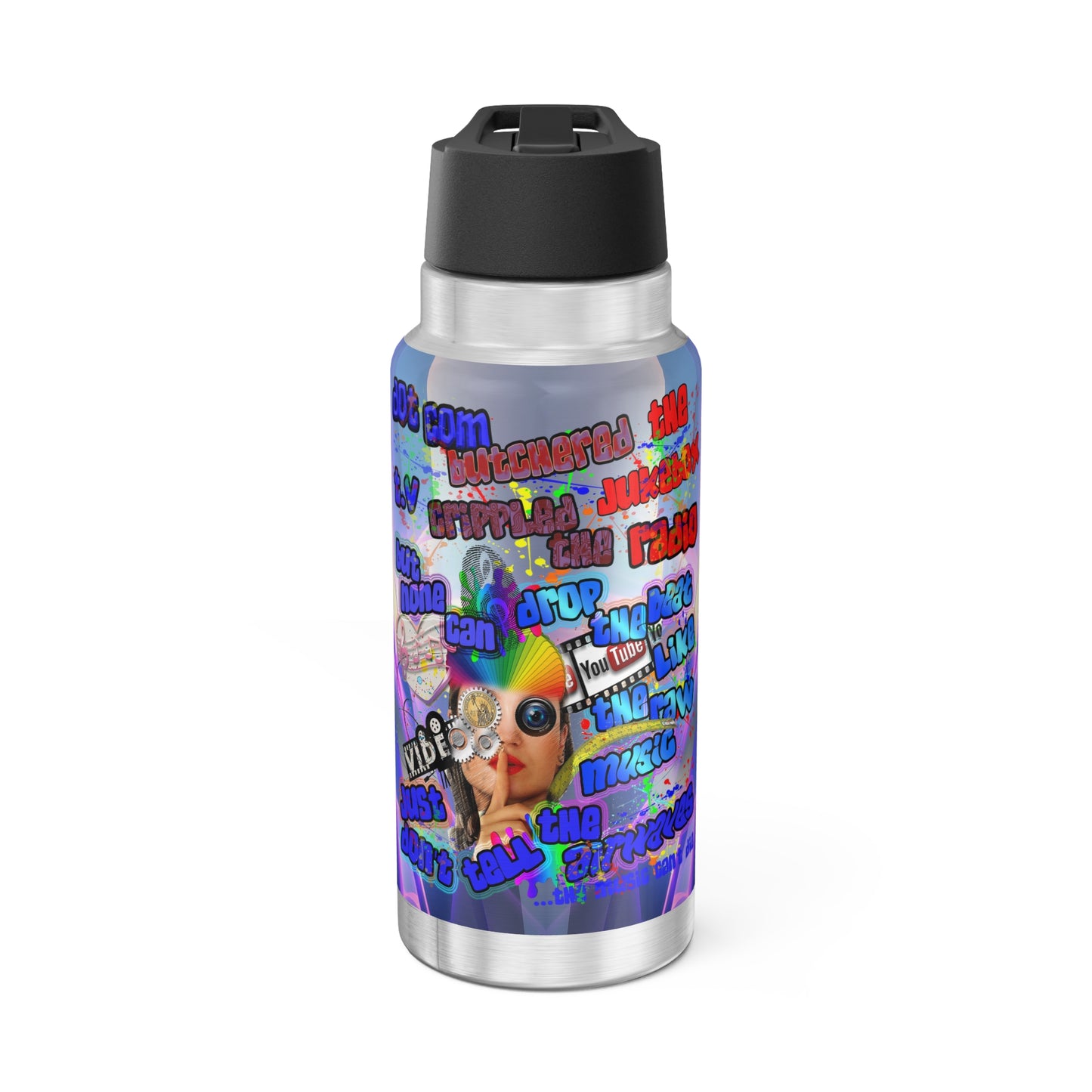 drop the beat - Gator Tumbler, 32oz  (grey-pink wave)