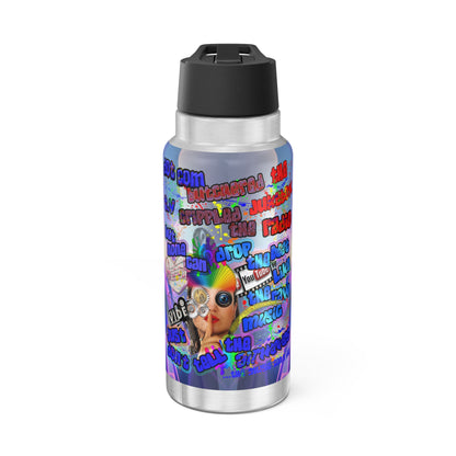 drop the beat - Gator Tumbler, 32oz  (grey-pink wave)