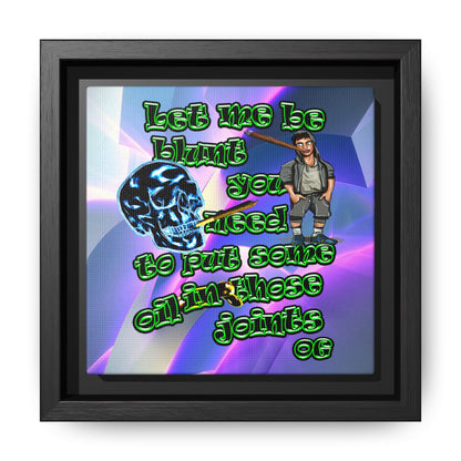 og - framed canvas art (grey-pink wave)
