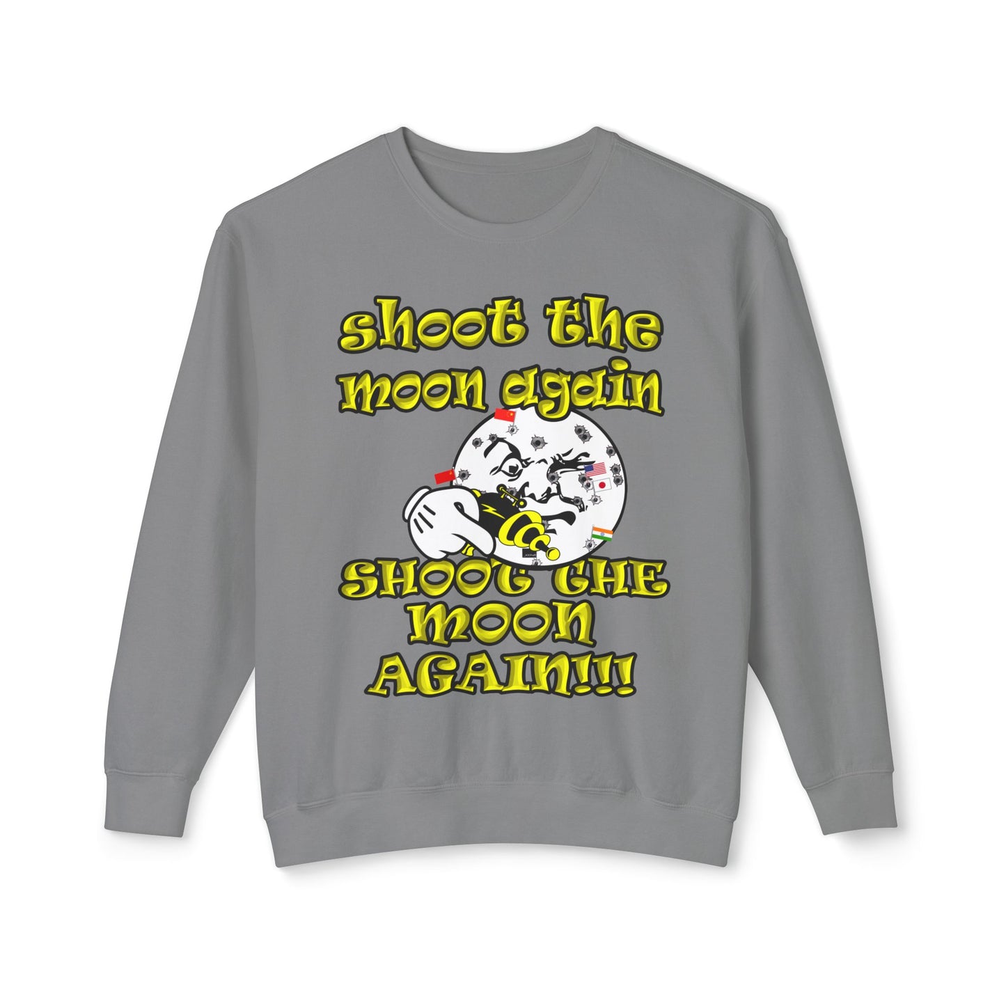 shoot the moon again - Unisex Lightweight Crewneck Sweatshirt