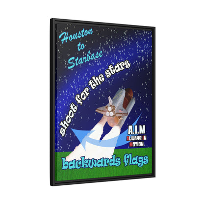 shoot for the stars - framed canvas art ('snoops' background)