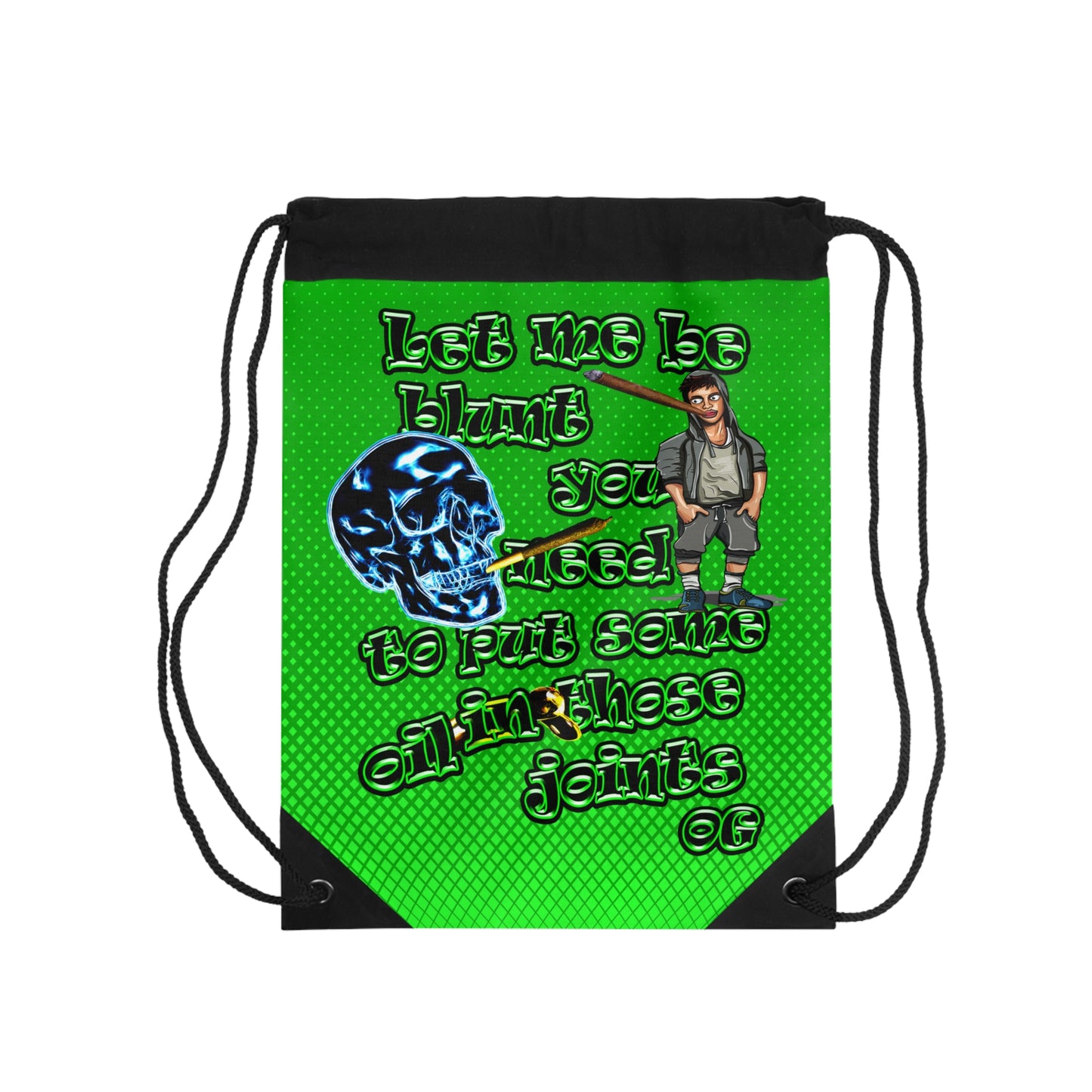 og - Drawstring Bag (logo green)