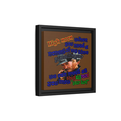 high noon - framed canvas art (brown)