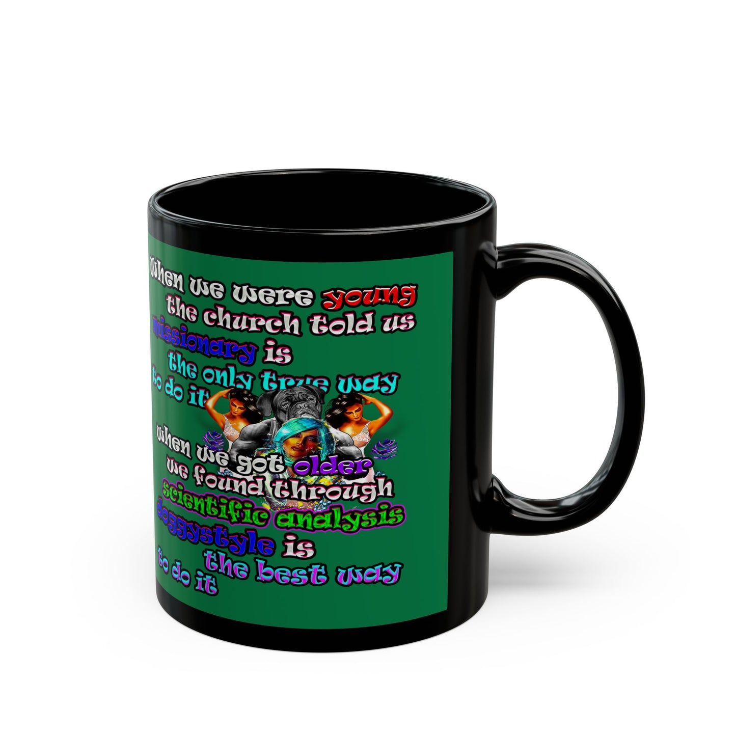 doggystyle - Black Mug (dark green)
