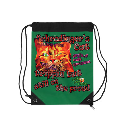 schrodinger's cat - Drawstring Bag (dark green)