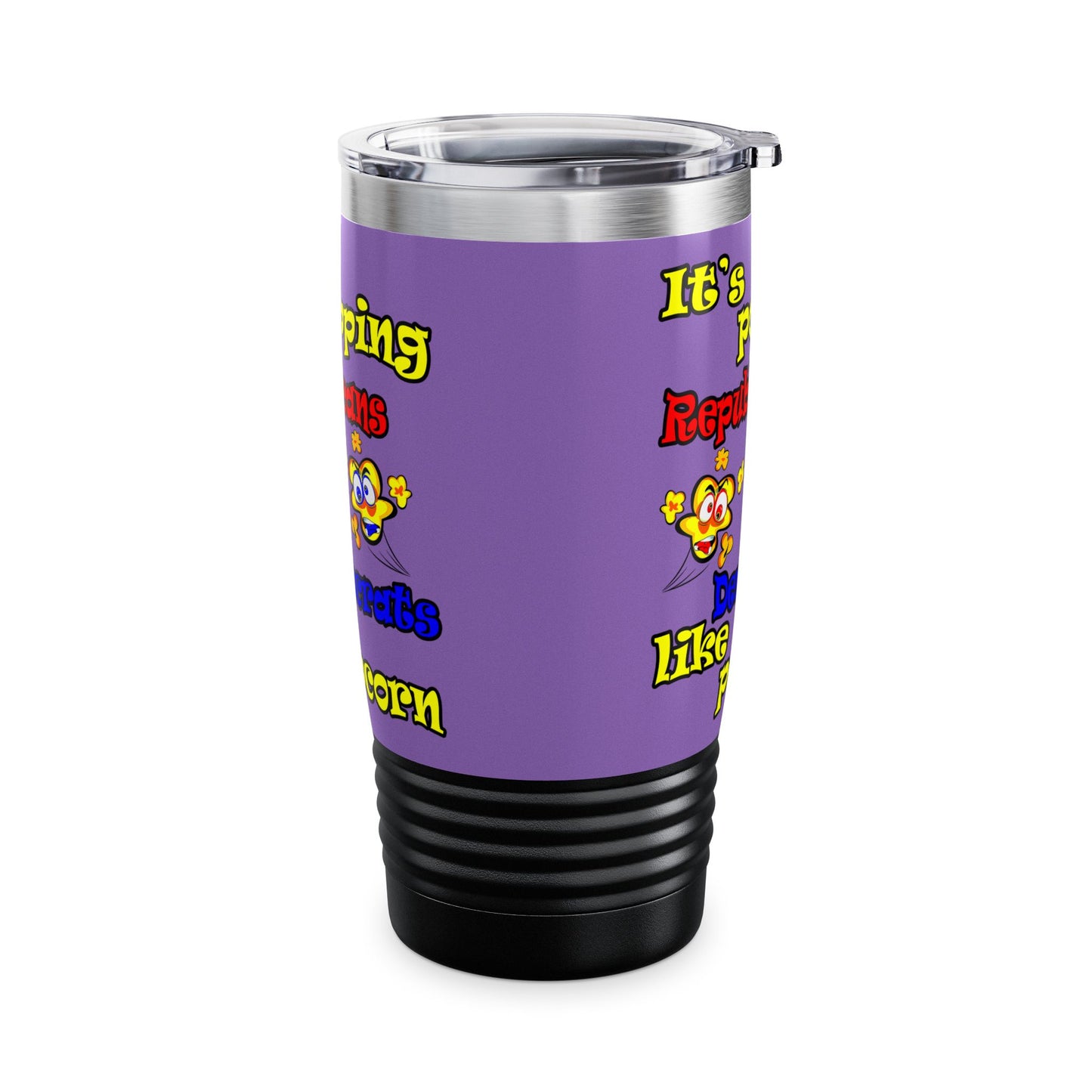 popping like popcorn - Ringneck Tumbler, 20oz (light purple)