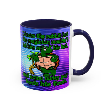 turtle race - Accent Mug (purple wave)