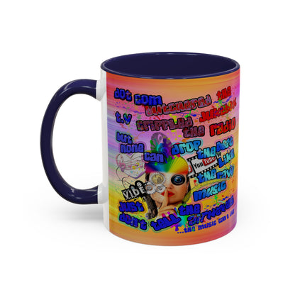 drop the beat - Accent Mug (color blur)
