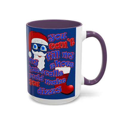 santa's shoes - Accent Mug (dark blue)