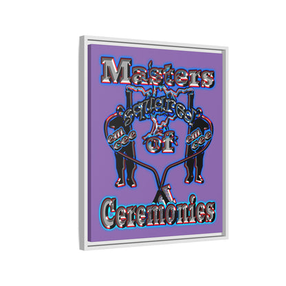 em cee squared - framed canvas art (light purple)