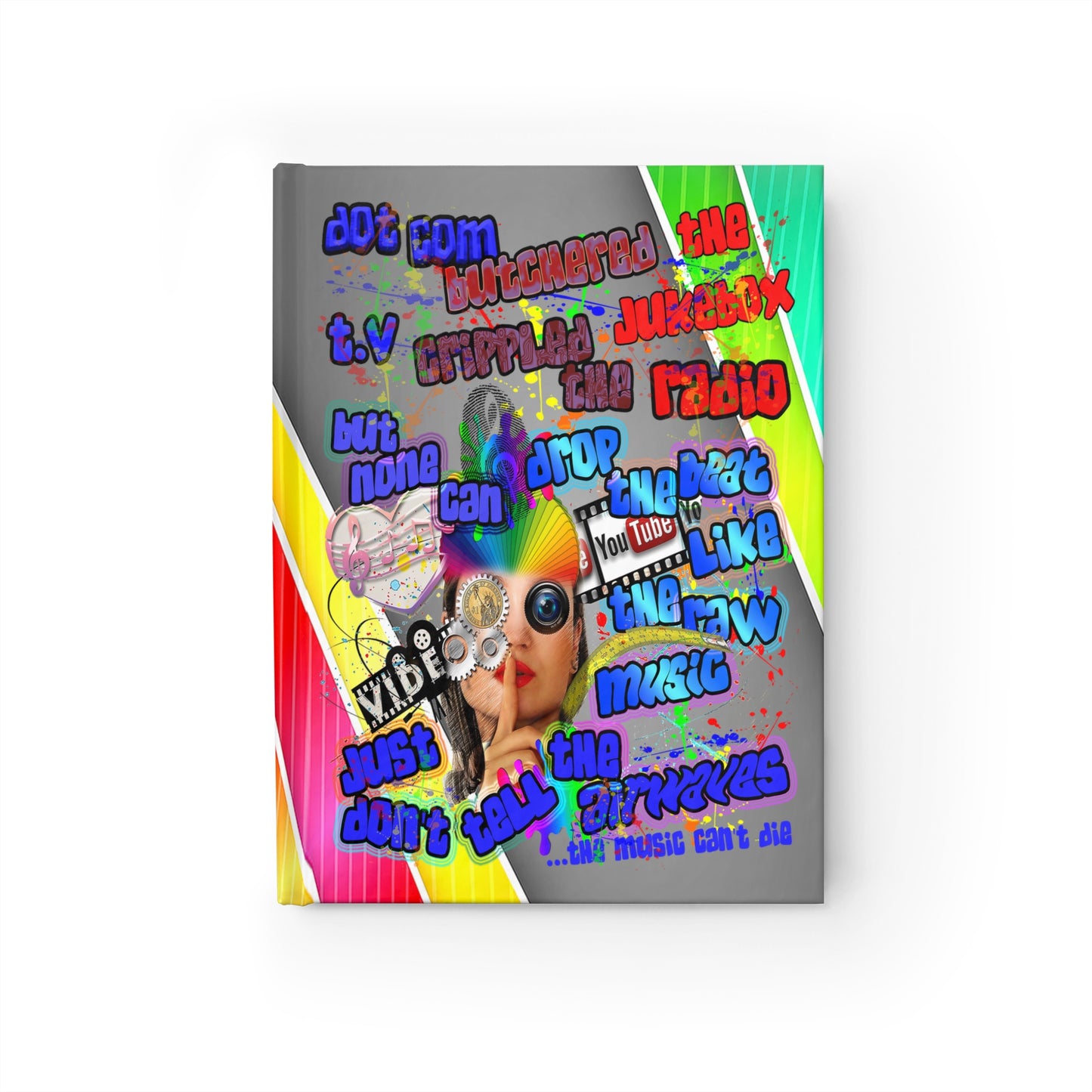 drop the beat - journal-blank (rainbow split)