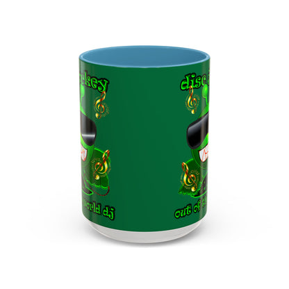 disc jockey - Accent Mug (dark green)
