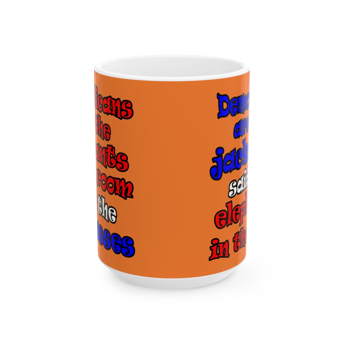 donkeys and elephants - White Mug (crusta)