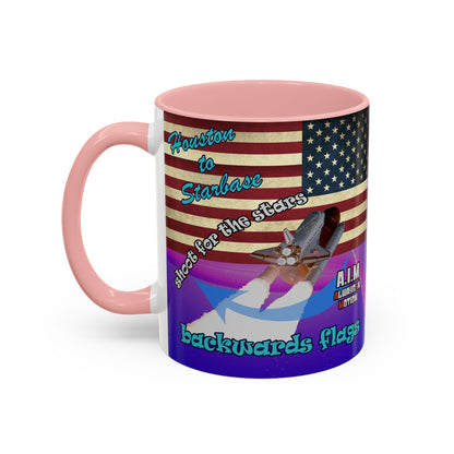 shoot for the stars - Accent Mug (purple-pink wave)