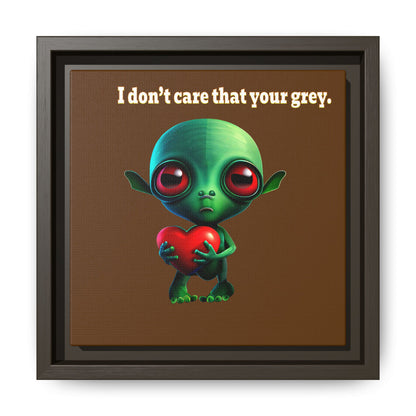 I don't care that your grey - framed canvas art (brown)