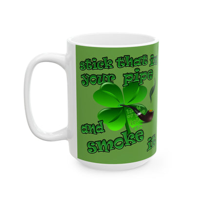 celtics logo - White Mug (green)