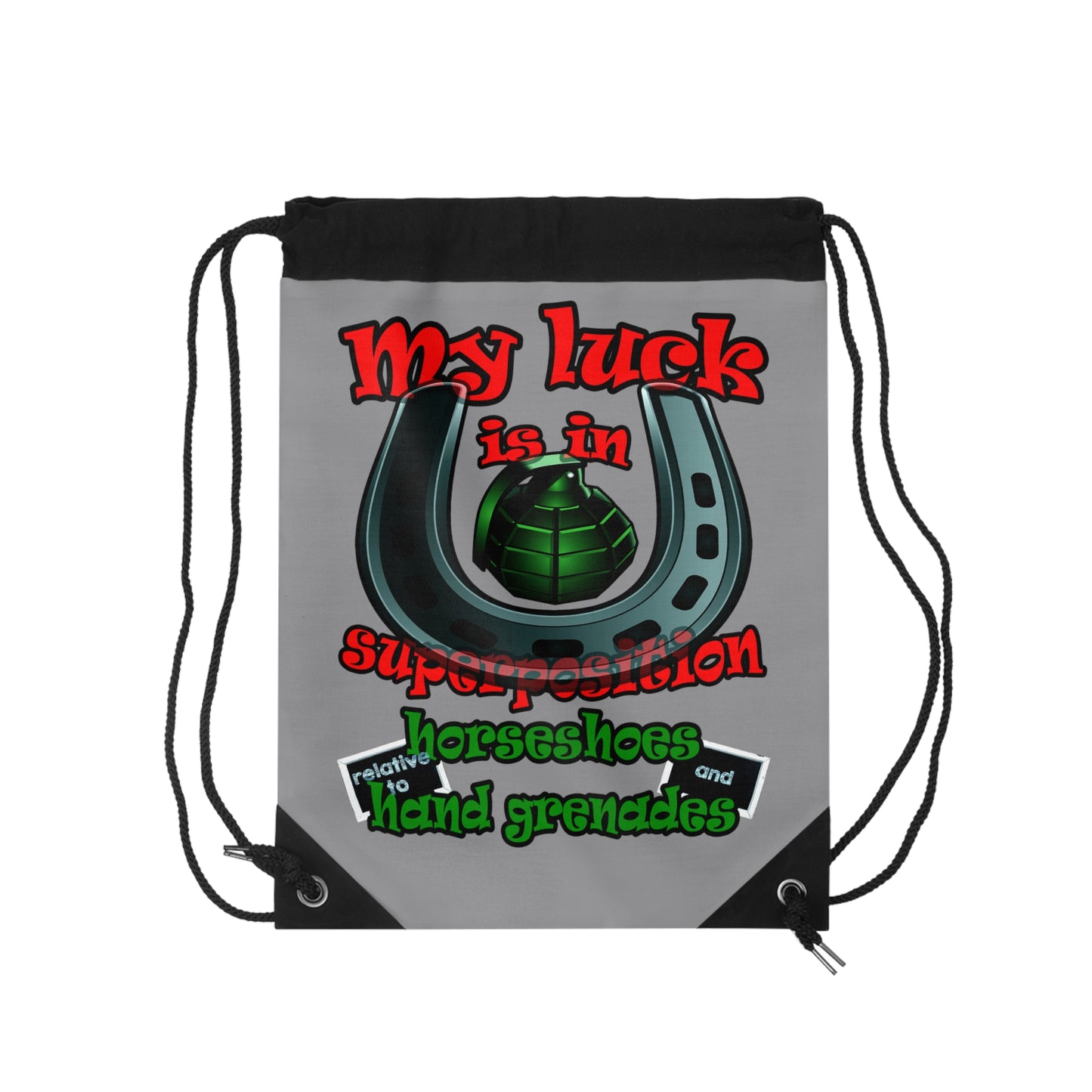 my luck - Drawstring Bag (grey)