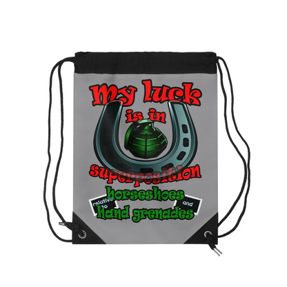my luck - Drawstring Bag (grey)