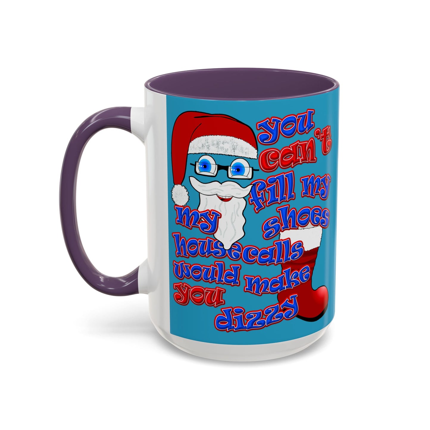 santa's shoes - Accent Mug (turquoise)