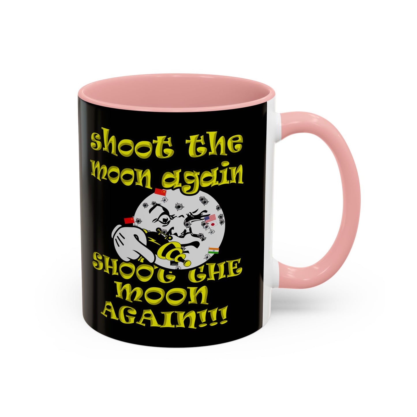shoot the moon again - Accent Mug (black)