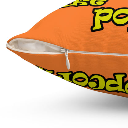popping like popcorn - Spun Polyester Square Pillow - (crusta)