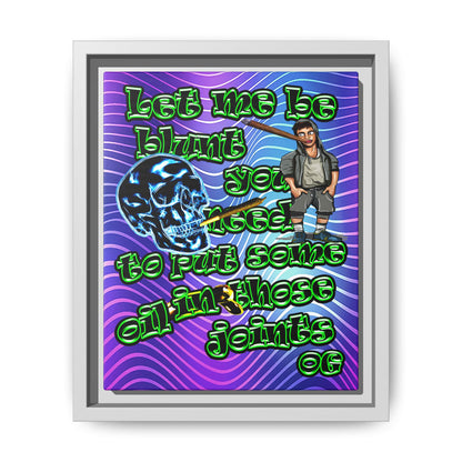 og - framed canvas art (purple wave)
