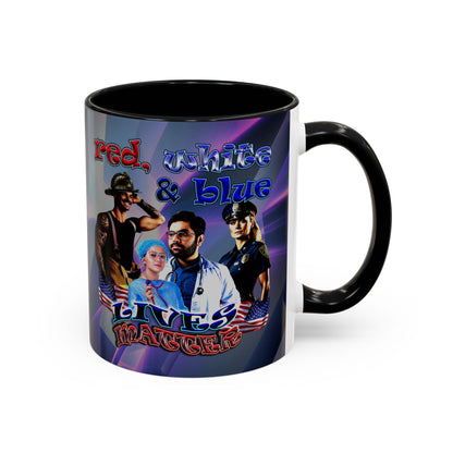 rw&b lives matter - Accent Mug (grey-pink wave)
