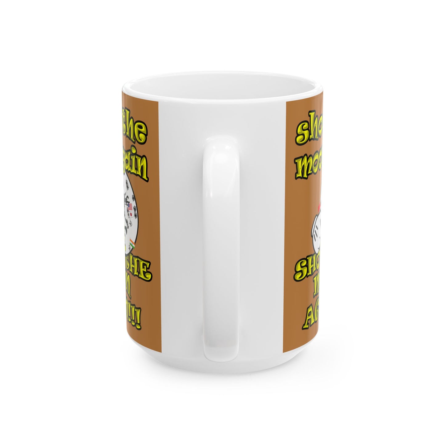 shoot the moon again - White Mug (light brown)